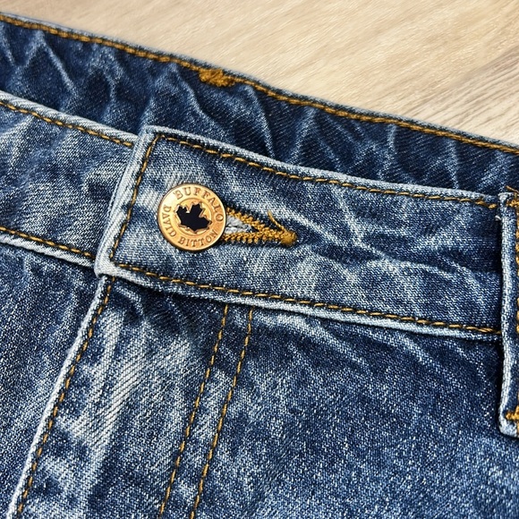 Buffalo David Bitton Stonewashed High Rise Straight Jayden Relaxed Ankle Jeans - Picture 7 of 12